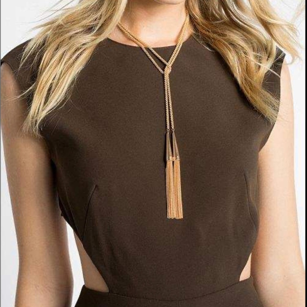 Kendra Scott Phara Lariat Gold Tassel Necklace